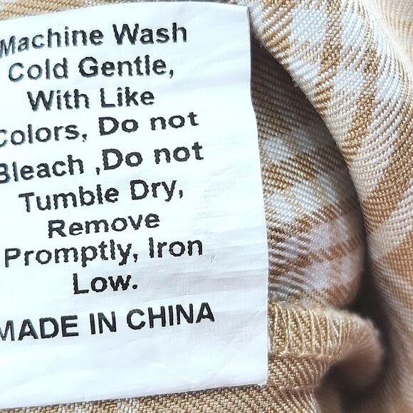 Princess Polly Archer Pants Womens Size 4 Wide Leg Beige Plaid Light Academia - Picture 9 of 9